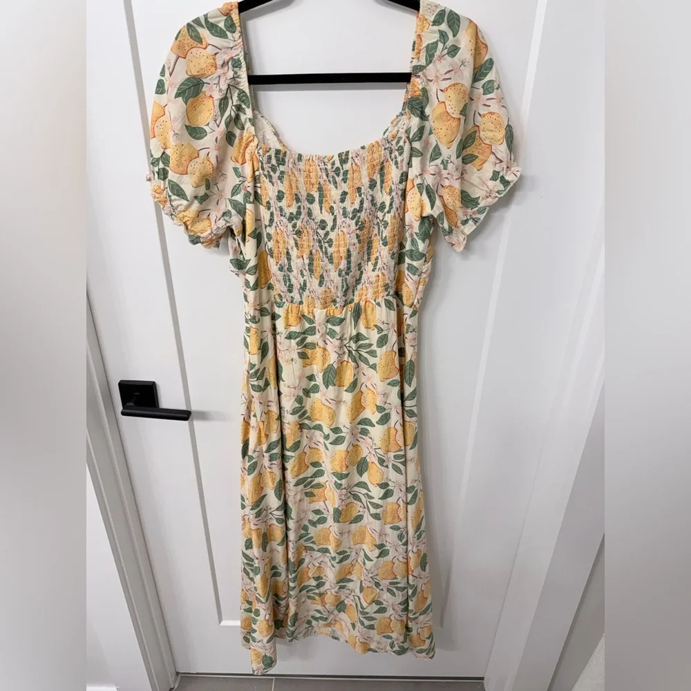 NWT Baltic Born Floral Midi Dress in Green and Orange - Picture 7 of 8